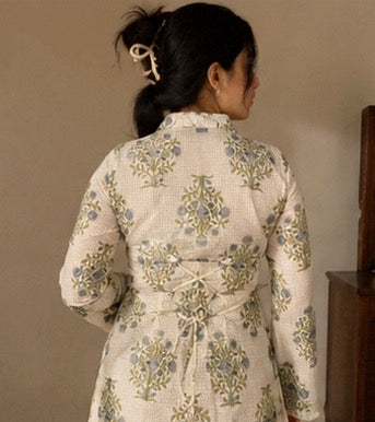 Blue Bell Sleeves Muse Short Kurti
