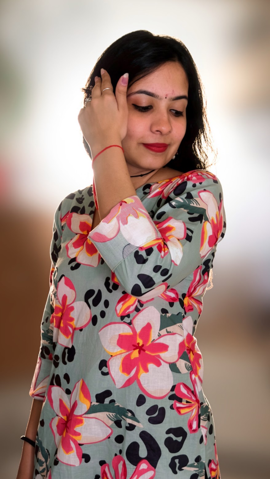 Raahat – Sage Bloom Short Kurti