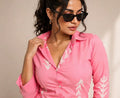 Pink Ikat Button-Down Shirt